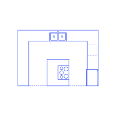 Layouts Kitchens U Shape Island Kitchen Tracing Svg Vector, Free Vectors File